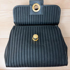 Fendi Pecan Pattern 2-Way Shoulder Bag Black — view 9