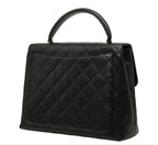 Chanel CC Logo Quilted Handbag Top Handle — view 2