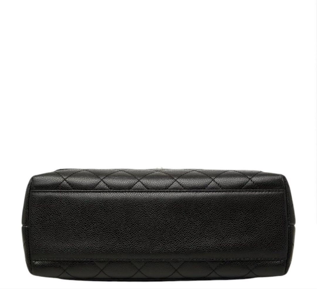 Chanel CC Logo Quilted Handbag Top Handle — view 3