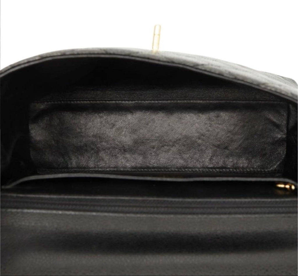 Chanel CC Logo Quilted Handbag Top Handle — view 8