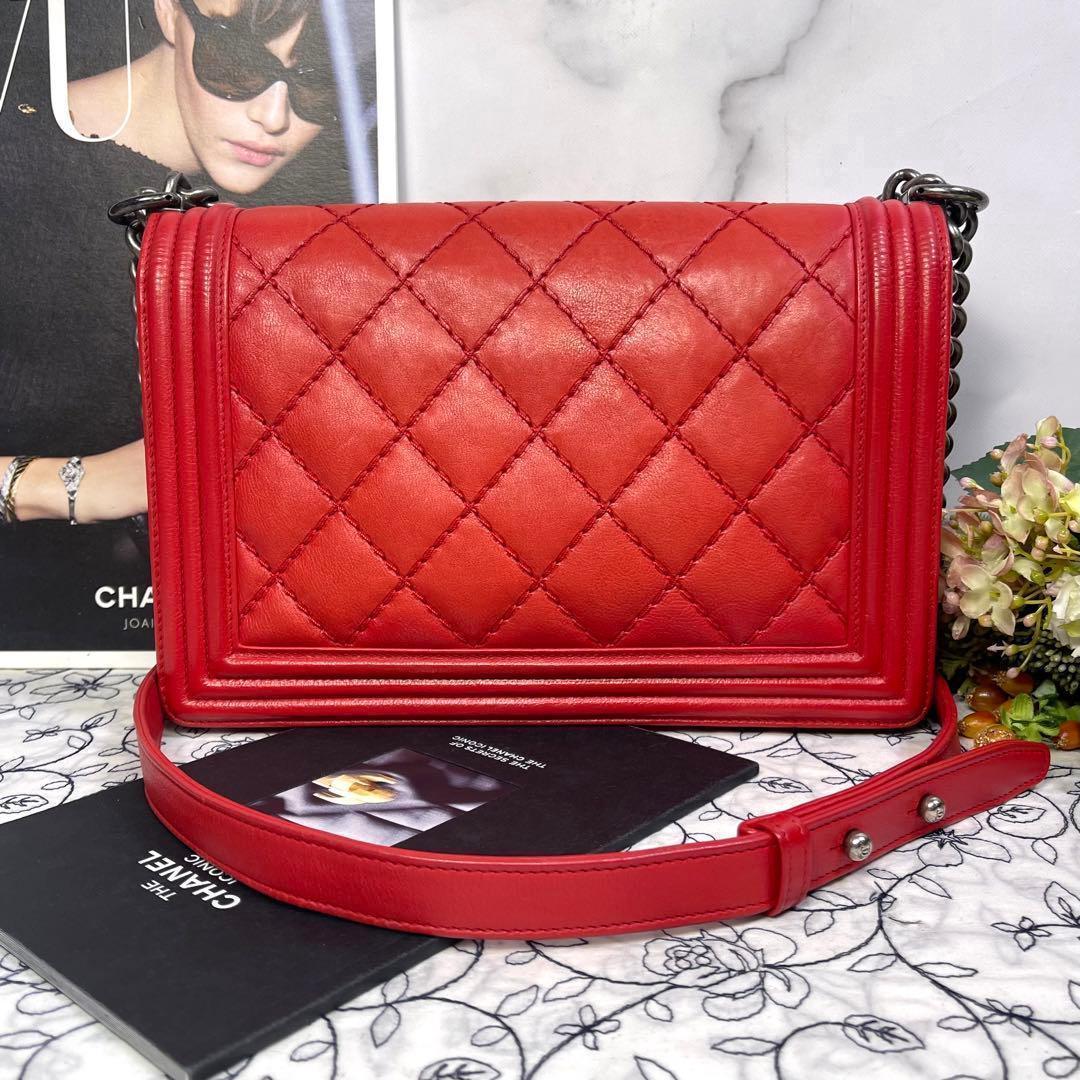 Chanel Boy Quilted Chain Shoulder Bag — view 3