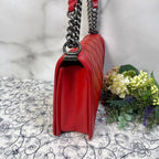 Chanel Boy Quilted Chain Shoulder Bag — view 7