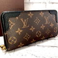 Louis Vuitton Monogram Retiro Zippy Wallet Black