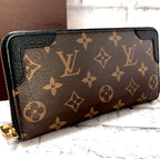 Louis Vuitton Monogram Retiro Zippy Wallet Black