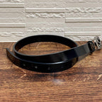Gucci Leather GG Interlocking G Silver Belt Black — view 2