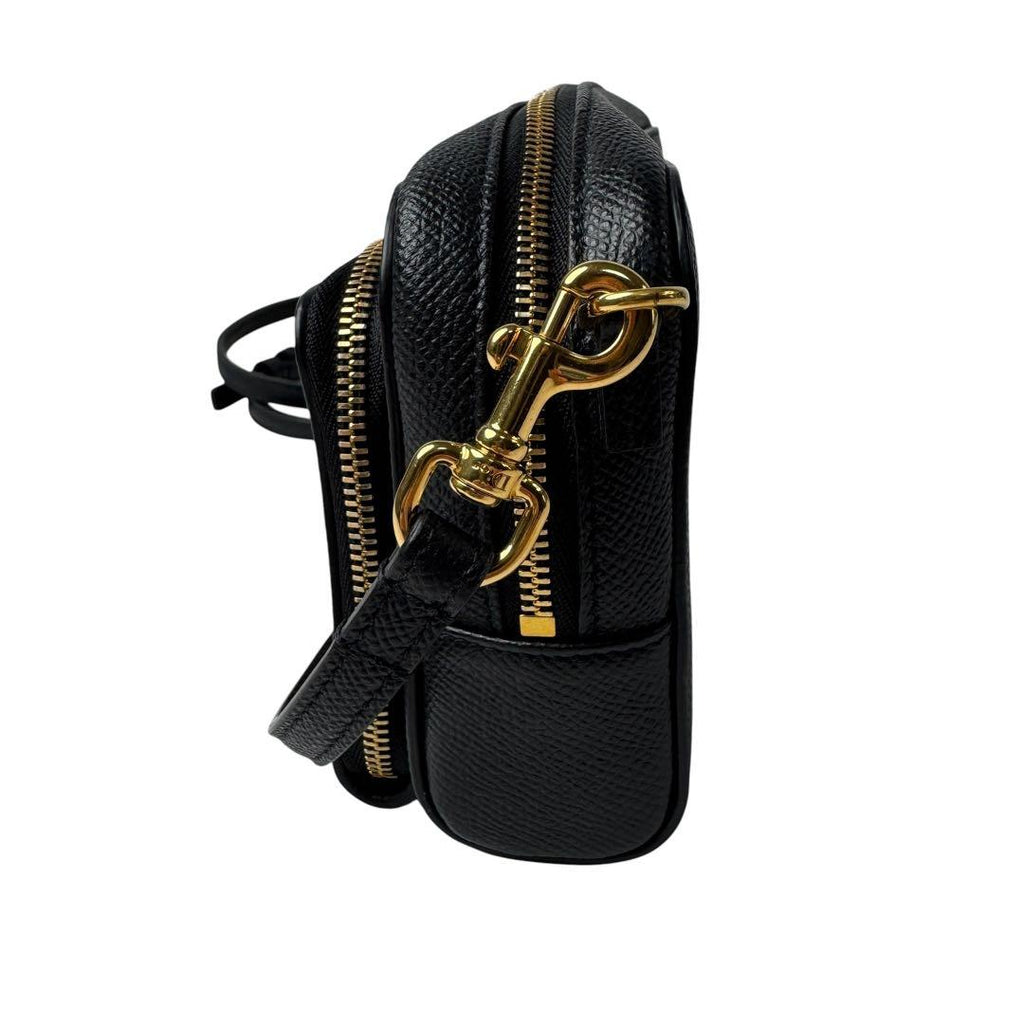 Dior Caro Double Pouch Black Shoulder Bag Leather CD — view 5