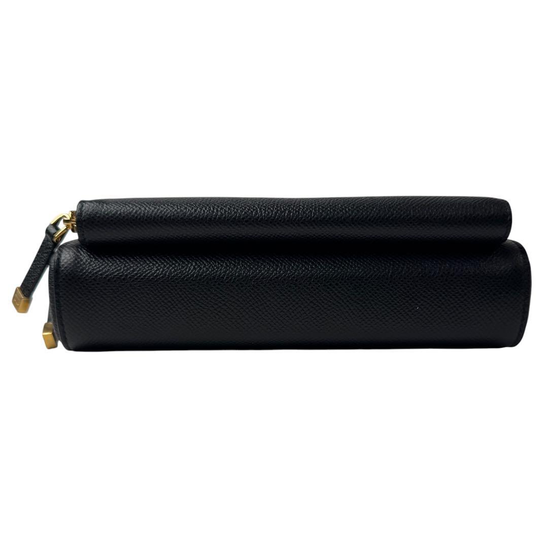 Dior Caro Double Pouch Black Shoulder Bag Leather CD — view 6