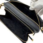 Dior Caro Double Pouch Black Shoulder Bag Leather CD — view 8