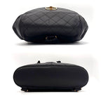 Chanel Quilted Caviar Leather Chain Backpack Black — view 5