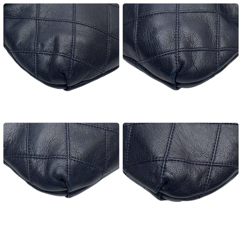 Chanel Bicolor Quilted Lambskin Waist Belt Bag Navy — view 6