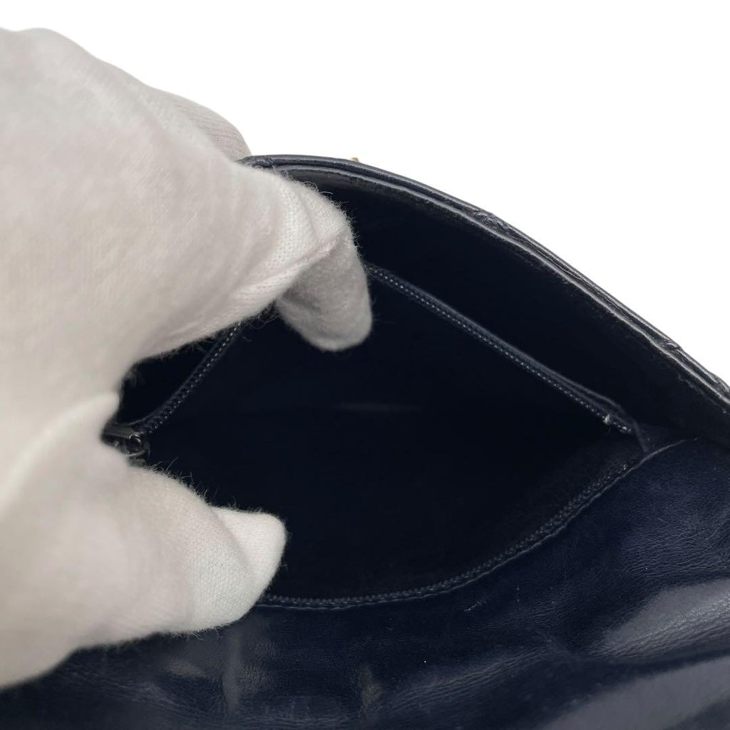 Chanel Bicolor Quilted Lambskin Waist Belt Bag Navy — view 9
