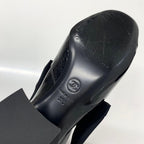 Chanel Camellia Ribbon CC Logo Patent Wrinkled Short Boots — view 9