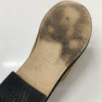 Chanel CC Logo Corduroy Chain Quilted Sandals Brown — view 8