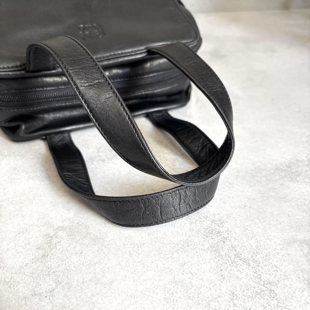 Loewe Anagram Logo Handbag Leather Black — view 6