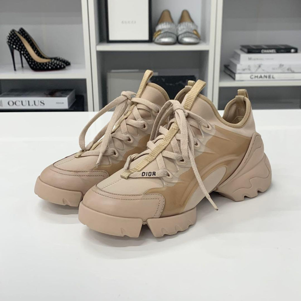 Dior D-connect Logo Rubber Leather Sneakers — view 3