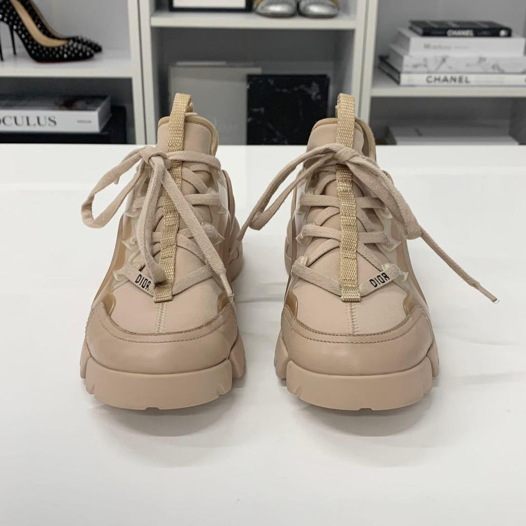 Dior D-connect Logo Rubber Leather Sneakers — view 4