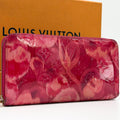 Louis Vuitton Limited Edition Zippy Wallet Vernis Ikat Flower Pink