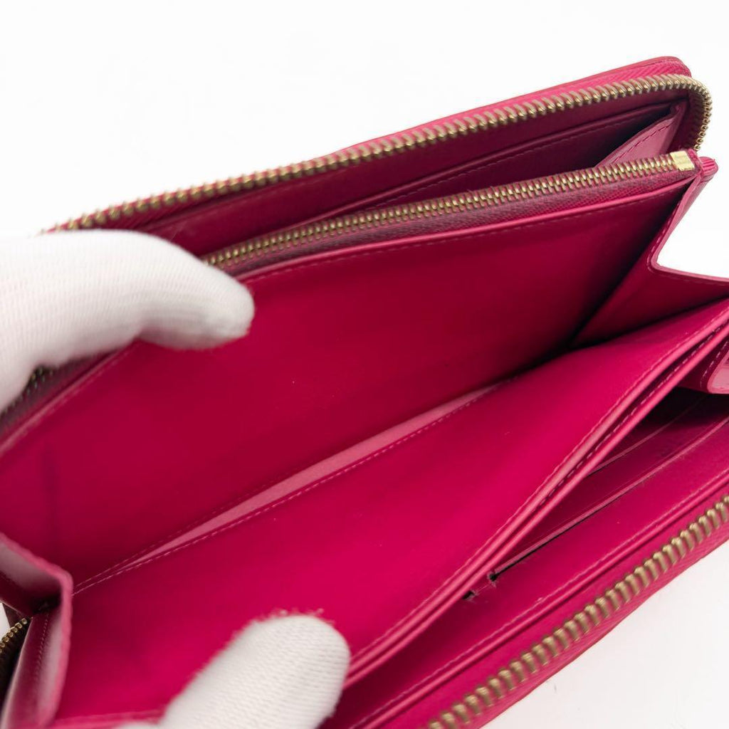Louis Vuitton Limited Edition Zippy Wallet Vernis Ikat Flower Pink — view 8