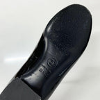 Chanel CC Logo Patent Pearl Opera Shoes Loafers Black — view 8