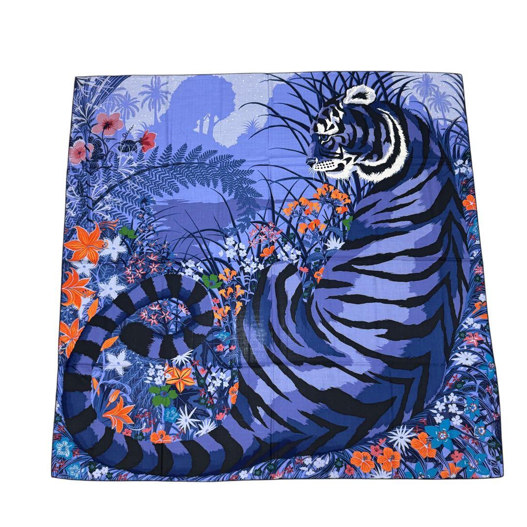 Hermes Carre Tiger Alice Charley Shawl Scarf — view 2