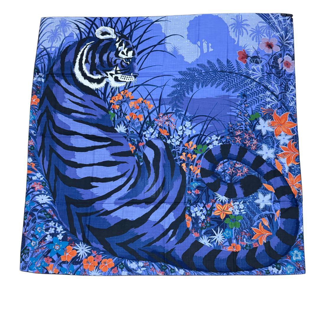 Hermes Carre Tiger Alice Charley Shawl Scarf — view 3
