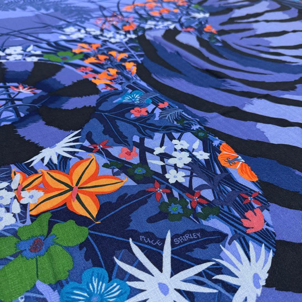 Hermes Carre Tiger Alice Charley Shawl Scarf — view 4