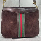 Gucci Sherry Line Shoulder Bag Suede Brown — view 2