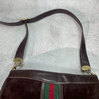 Gucci Sherry Line Shoulder Bag Suede Brown — view 4
