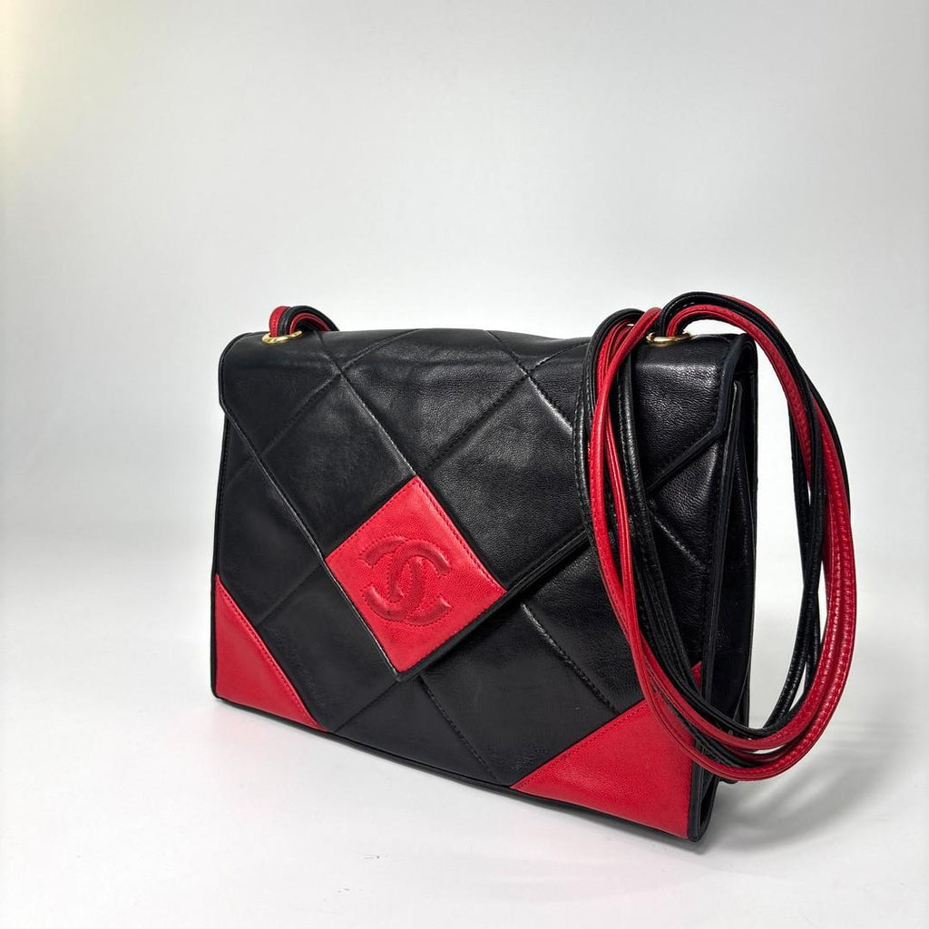 Chanel Quilted Lambskin Shoulder Bag Black — view 2