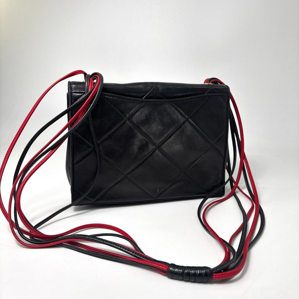 Chanel Quilted Lambskin Shoulder Bag Black — view 5
