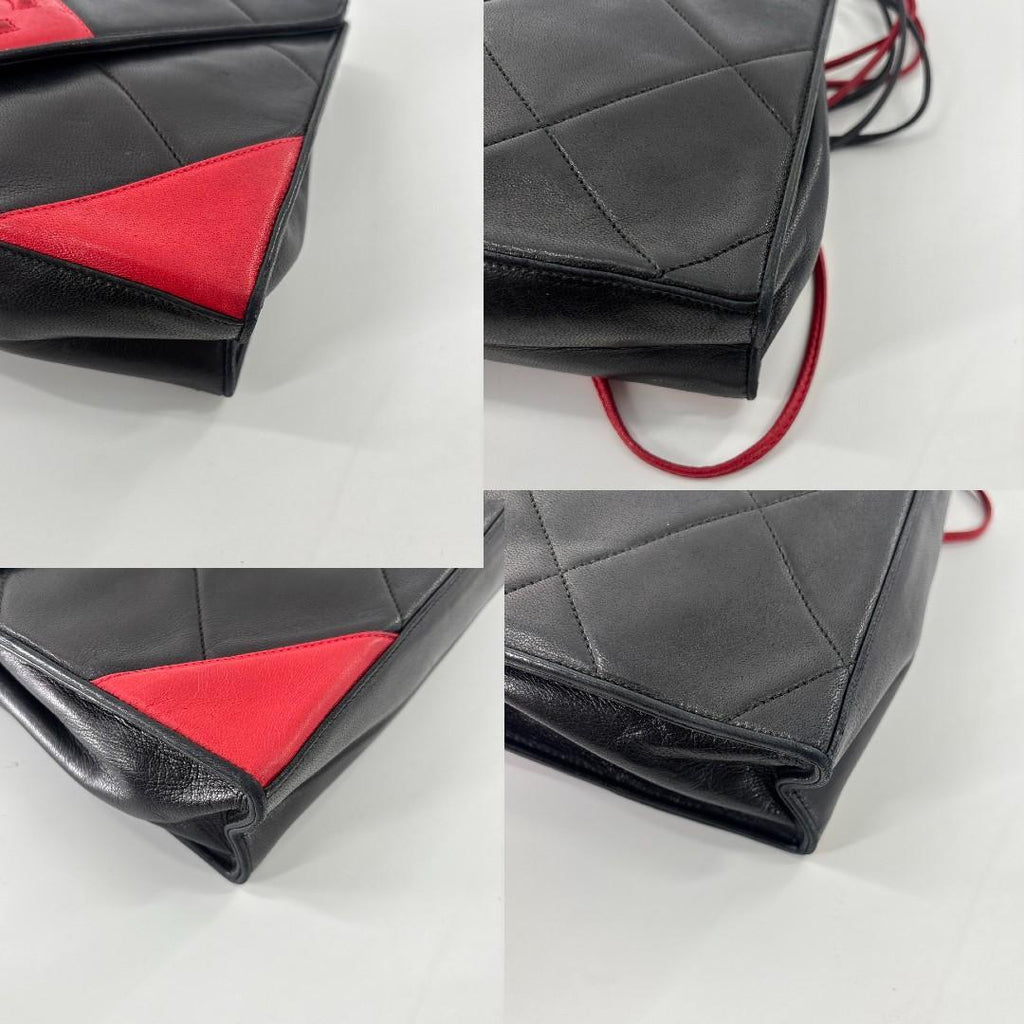 Chanel Quilted Lambskin Shoulder Bag Black — view 8