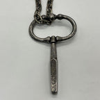 Saint Laurent Yves Key Motif Anchor Chain Necklace Metal — view 3