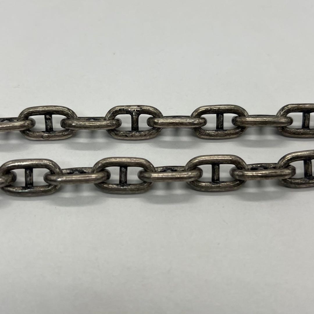 Saint Laurent Yves Key Motif Anchor Chain Necklace Metal — view 7