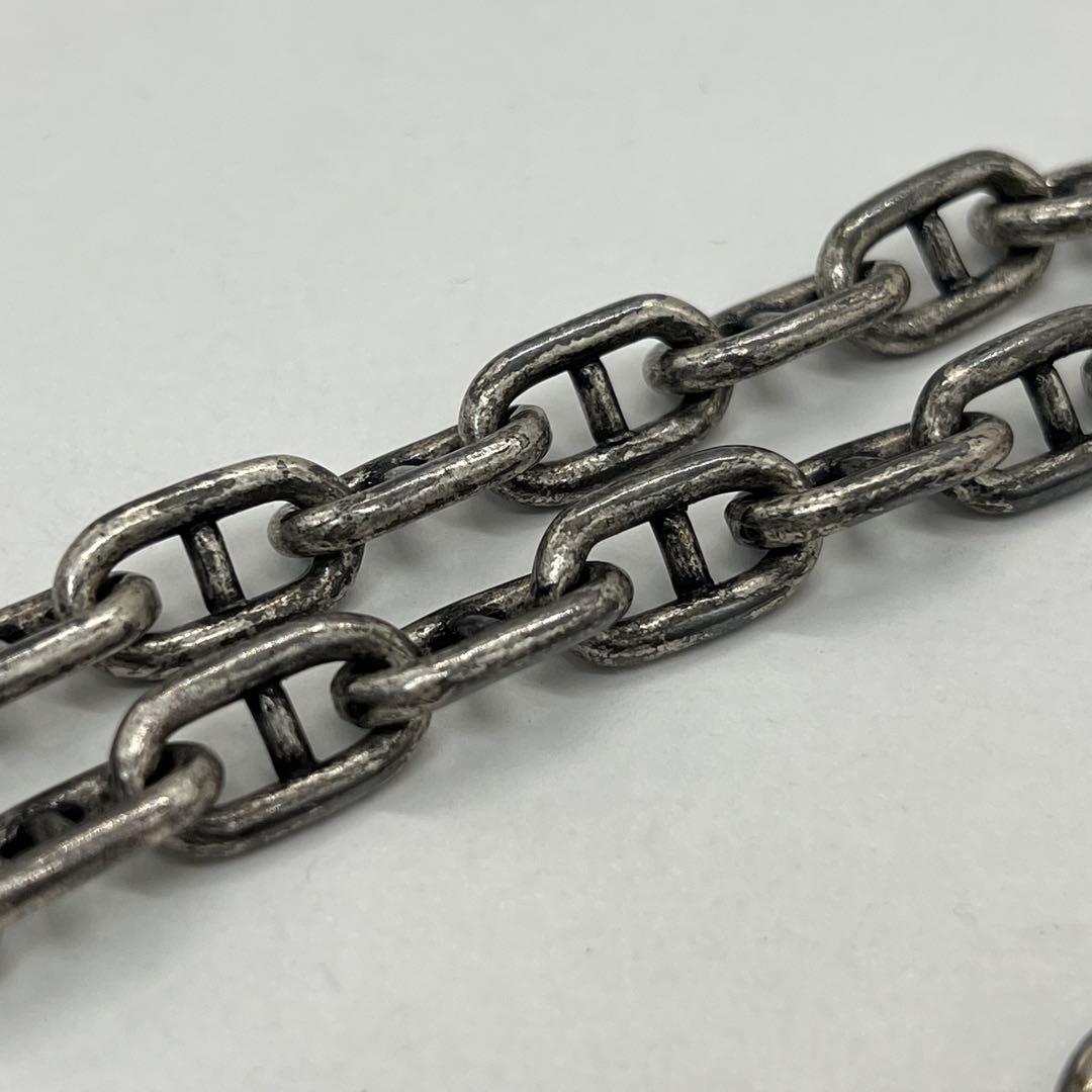 Saint Laurent Yves Key Motif Anchor Chain Necklace Metal — view 8