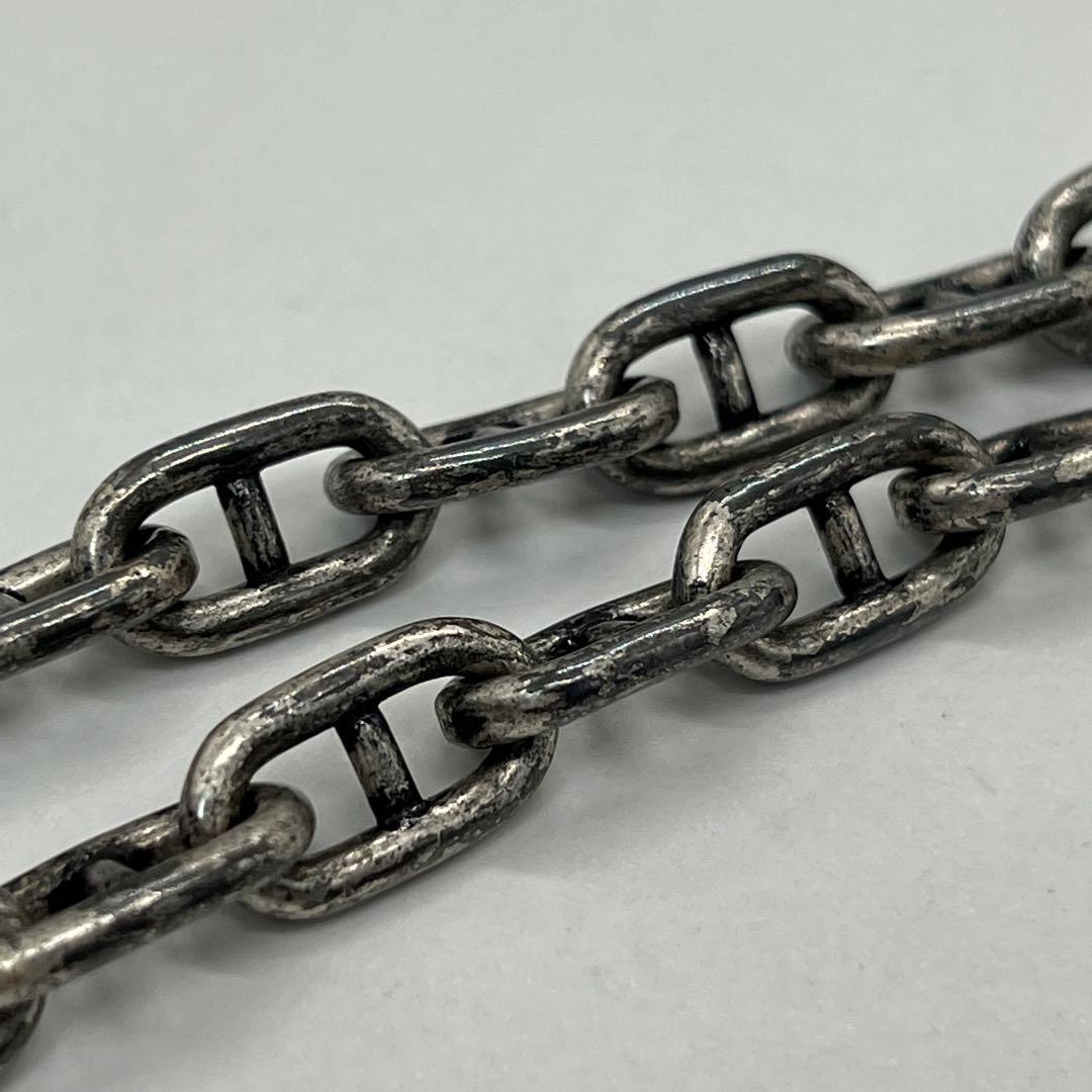 Saint Laurent Yves Key Motif Anchor Chain Necklace Metal — view 9