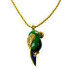 Dior Parakeet Motif Rhinestone Necklace Vintage