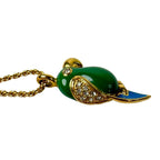 Dior Parakeet Motif Rhinestone Necklace Vintage — view 7