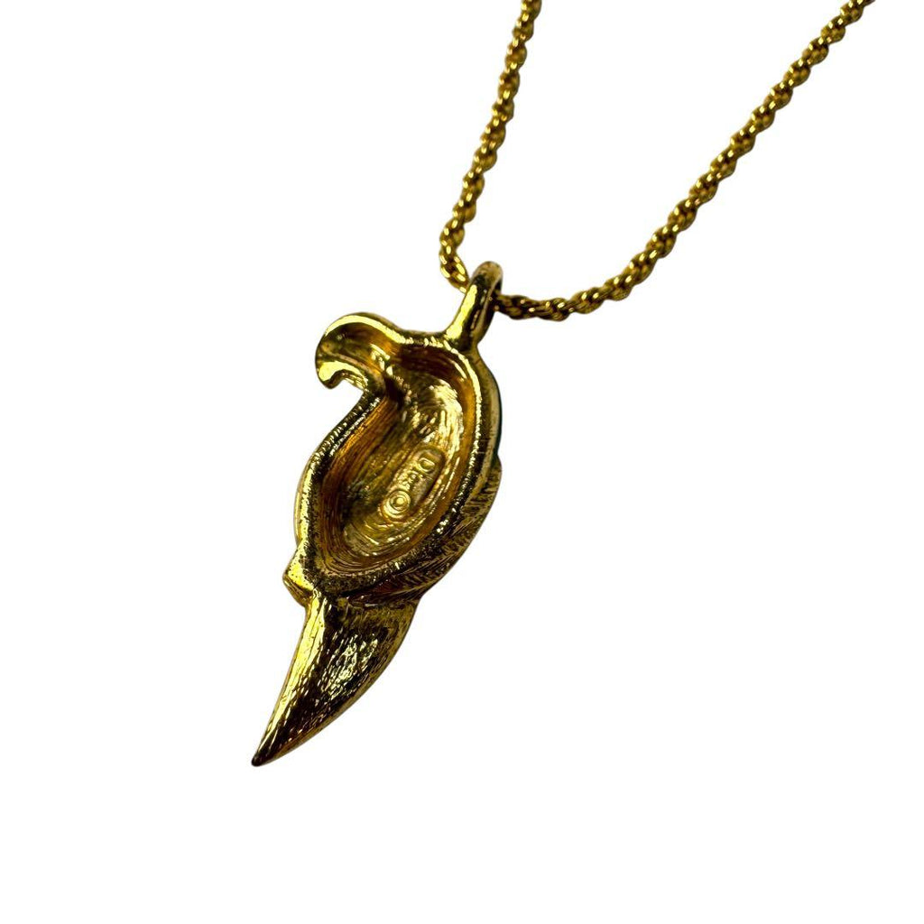 Dior Parakeet Motif Rhinestone Necklace Vintage — view 8