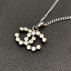 Chanel CC Logo Necklace Rhinestone Icon Coco — view 2
