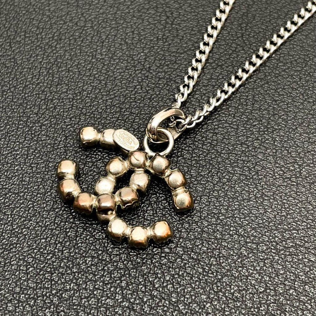 Chanel CC Logo Necklace Rhinestone Icon Coco — view 3