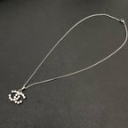Chanel CC Logo Necklace Rhinestone Icon Coco — view 4