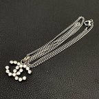 Chanel CC Logo Necklace Rhinestone Icon Coco — view 5