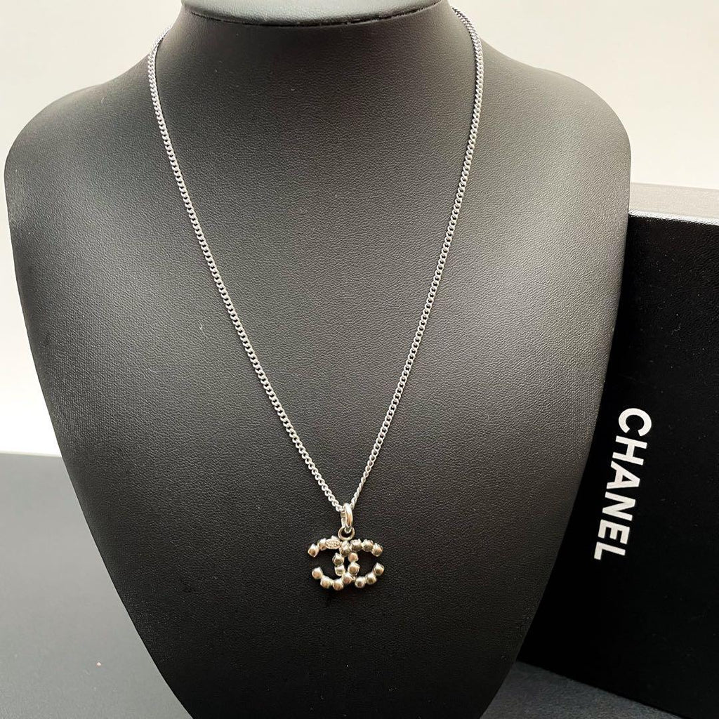 Chanel CC Logo Necklace Rhinestone Icon Coco — view 7