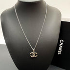 Chanel CC Logo Necklace Rhinestone Icon Coco — view 7