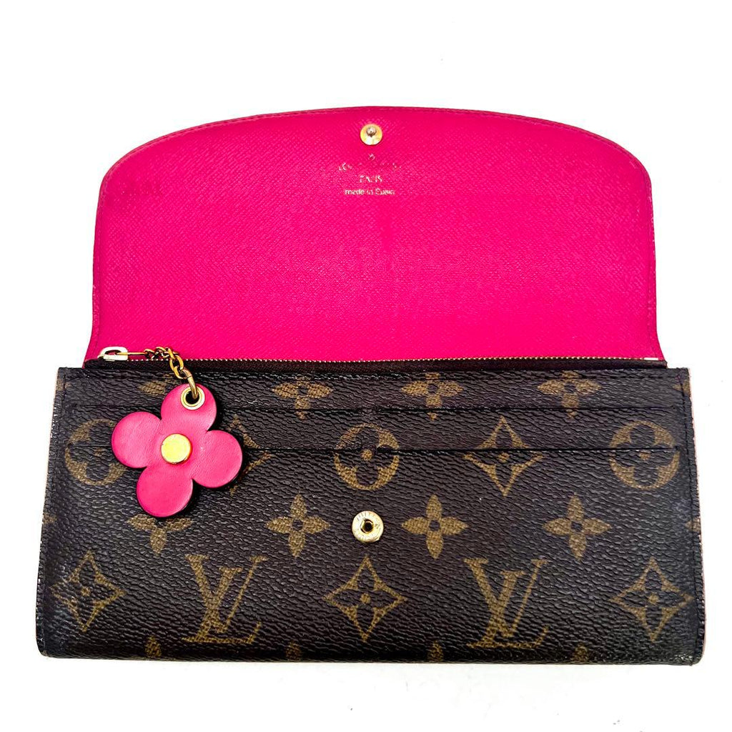Louis Vuitton Monogram Portefeuille Emily Flower Charm Wallet — view 2