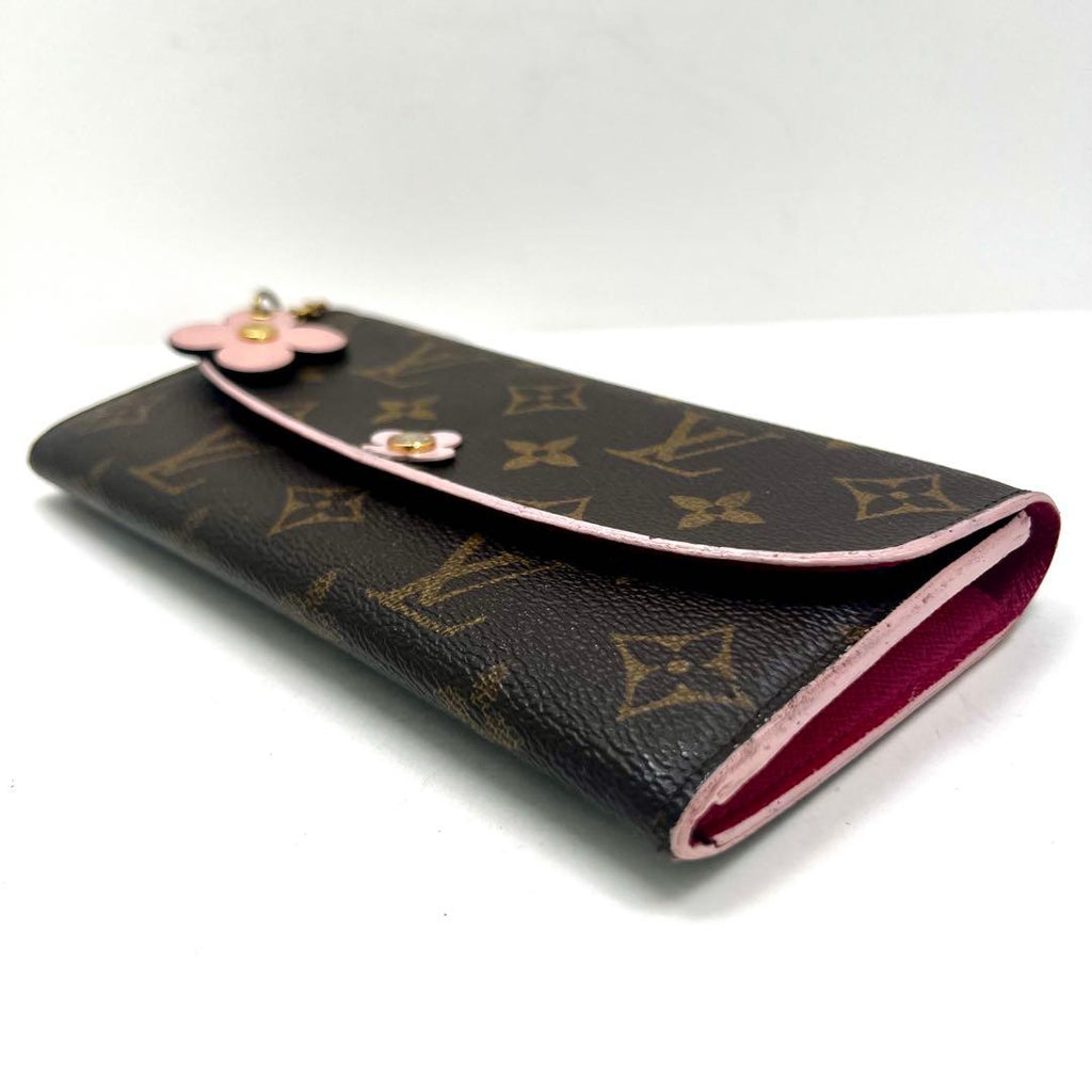 Louis Vuitton Monogram Portefeuille Emily Flower Charm Wallet — view 5