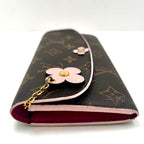 Louis Vuitton Monogram Portefeuille Emily Flower Charm Wallet — view 9