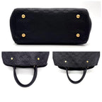 Louis Vuitton Monogram Empreinte Montaigne MM Noir Black Handbag — view 7