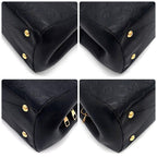 Louis Vuitton Monogram Empreinte Montaigne MM Noir Black Handbag — view 8