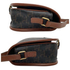 Celine Macadam Triomphe Falco Shoulder Bag Brown — view 4